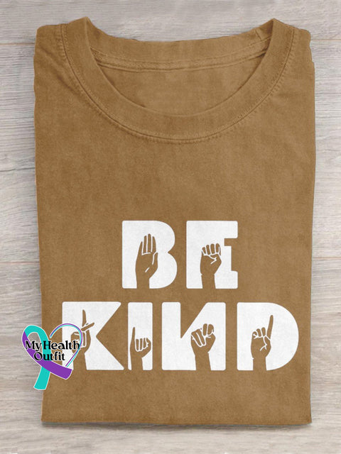 Be Kind Creative Design T-Shirt Sand / S