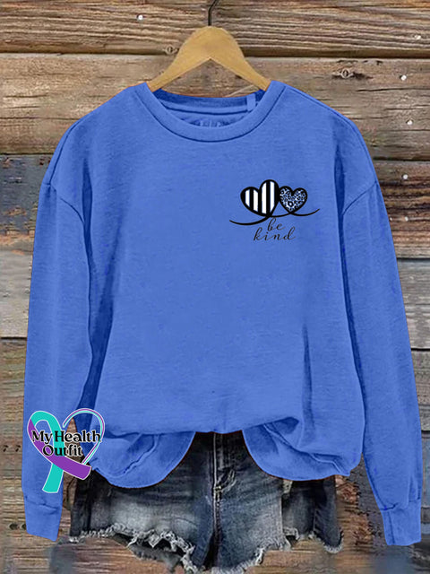 Be Kind Crew Neck Sweatshirt Blue / S