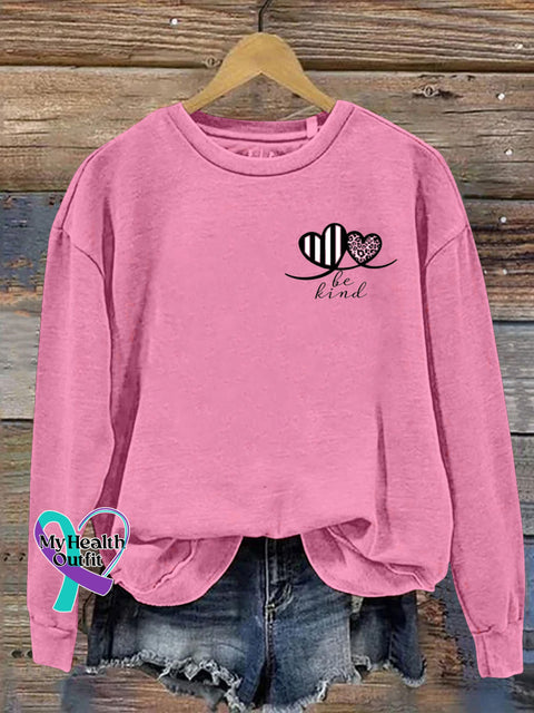 Be Kind Crew Neck Sweatshirt Pink / S
