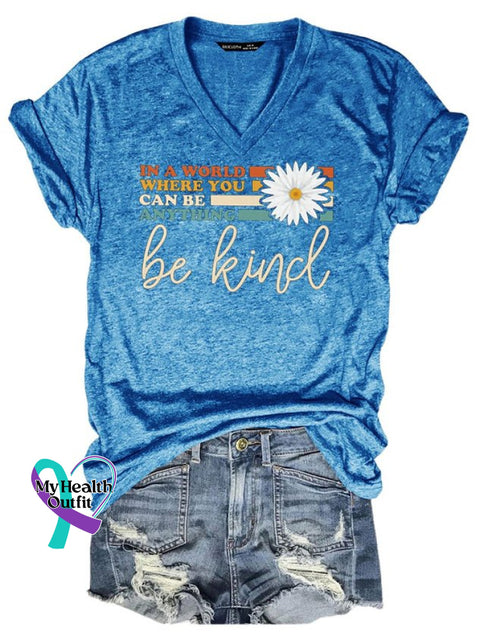 Be Kind Daisy T-Shirt Blue / S(6)