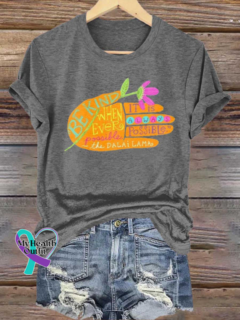 BE KIND DALAI LAMA QUOTES T-shirt Grey / S