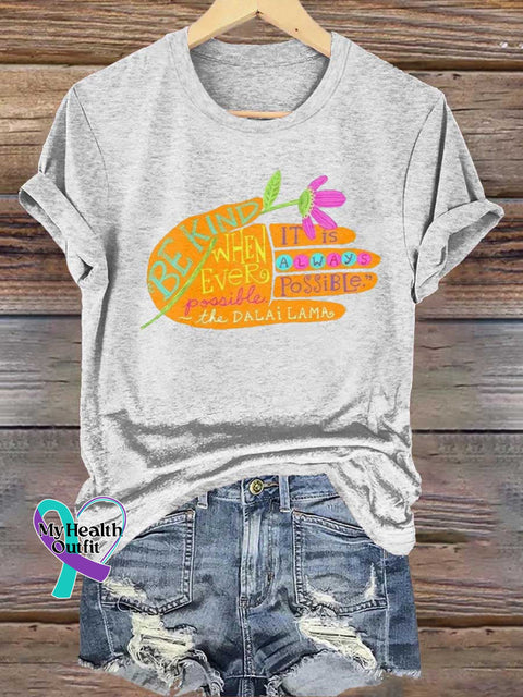 BE KIND DALAI LAMA QUOTES T-shirt White / S