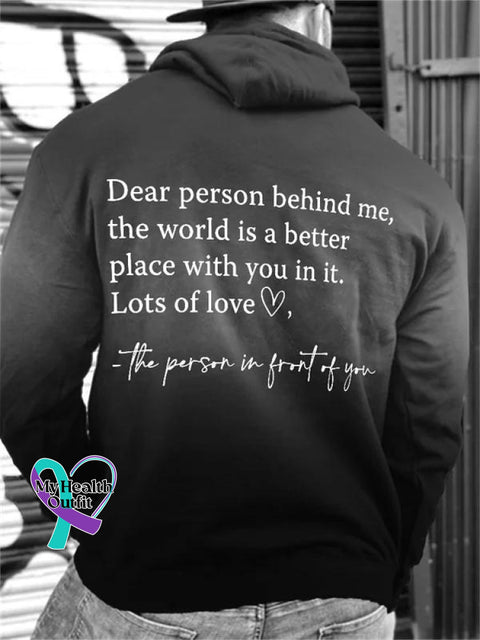 Be Kind Dear Person Behind Me Art Print Casual Sweatshirt Grey / S
