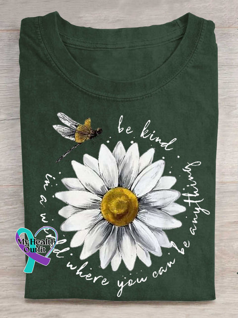 Be Kind In A World Where You Can Be Anything T-shirt Green / S
