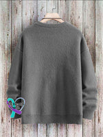 Be Kind It’s Really Not That Hard Art Pattern Print Casual Knit Pullover Sweater