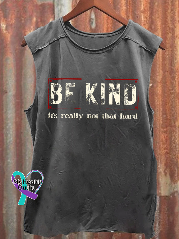 Be Kind It’s Really Not That Hard Art Print Casual Shirt Grey / S
