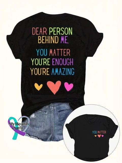 Be Kind Letter Print Casual Short Sleeve T-Shirt Black / S