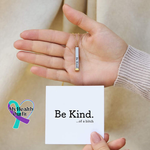 Be Kind...of A Bi♥︎Ch-Hidden Message Necklace