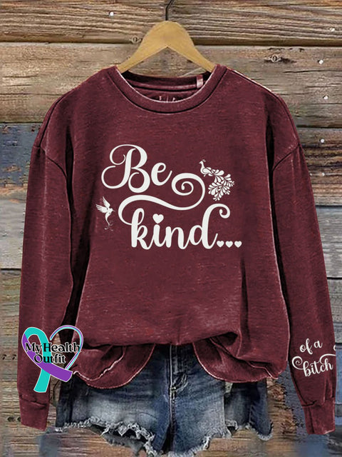 Be Kind Of A Print Casual Sweatshirt Red / S