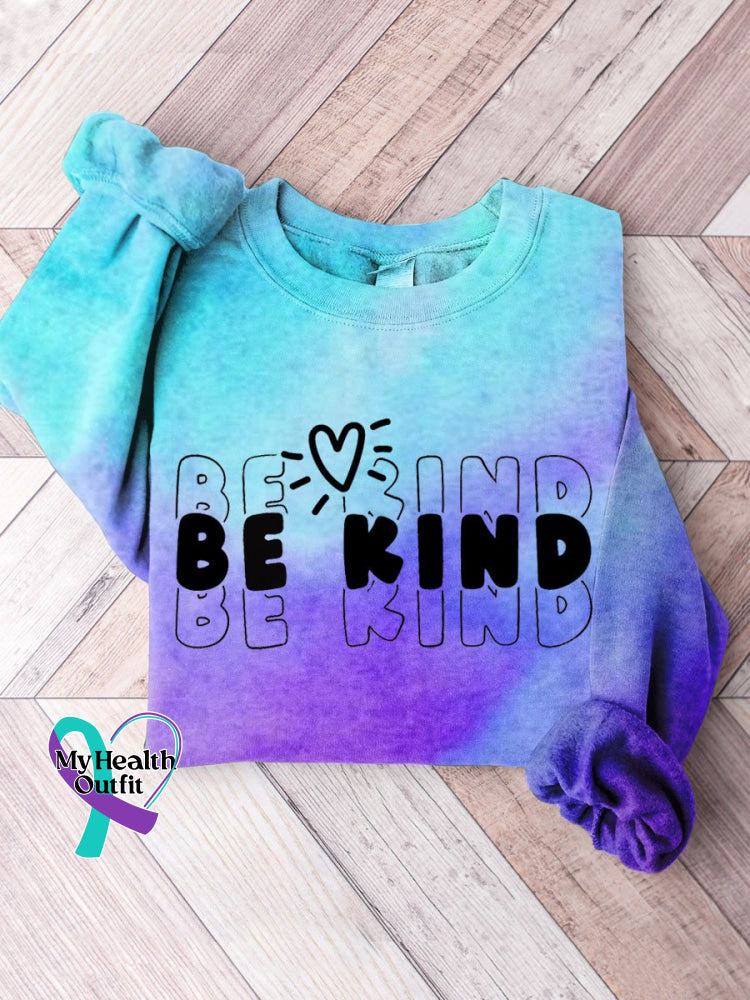 Be Kind Print Casual Sweatshirt Multicolored / S