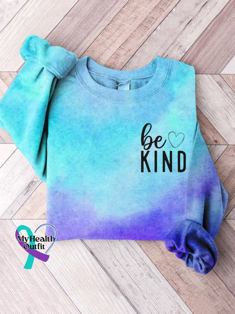 Be Kind Print Long-Sleeved Sweatshirt Multicolor / S