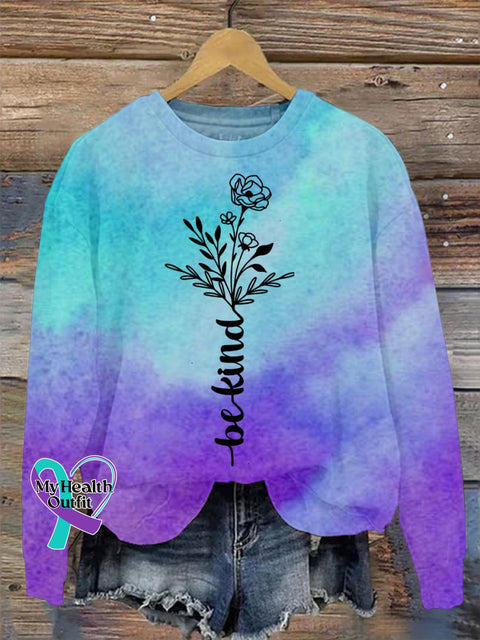 Be Kind Print Long-Sleeved Sweatshirt Multicolor / S