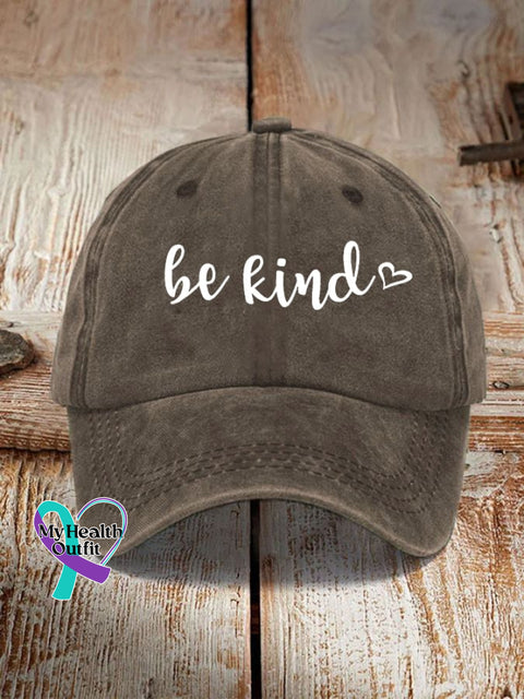 Be Kind Printed Hat Coffee / One-Size