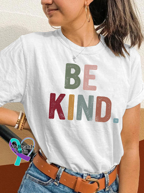 Be Kind Printing T-Shirt White / S