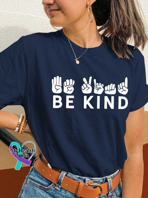 BE KIND T-shirt Blue / S