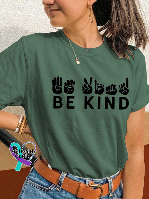 BE KIND T-shirt Green / S