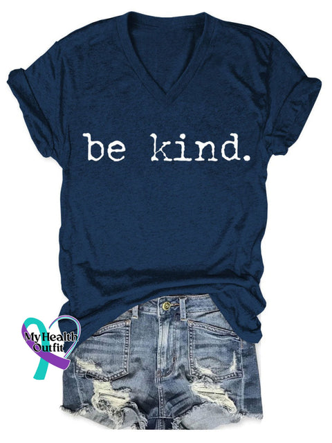 Be Kind T-Shirt Navy Blue / S