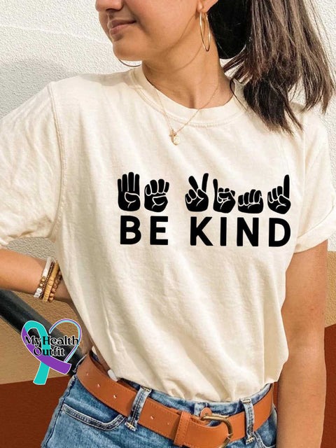 BE KIND T-shirt Sand / S