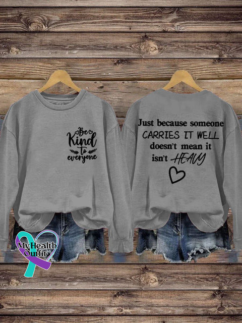 Be Kind To Everyone Letter Print Casual Sweatshirt