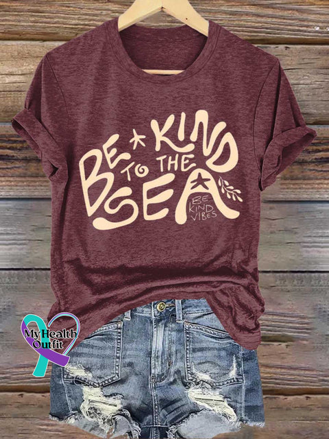 Be Kind To The Sea BE KIND VIBES T-shirt Red / S