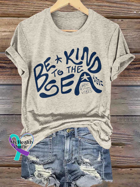 Be Kind To The Sea BE KIND VIBES T-shirt Sand / S