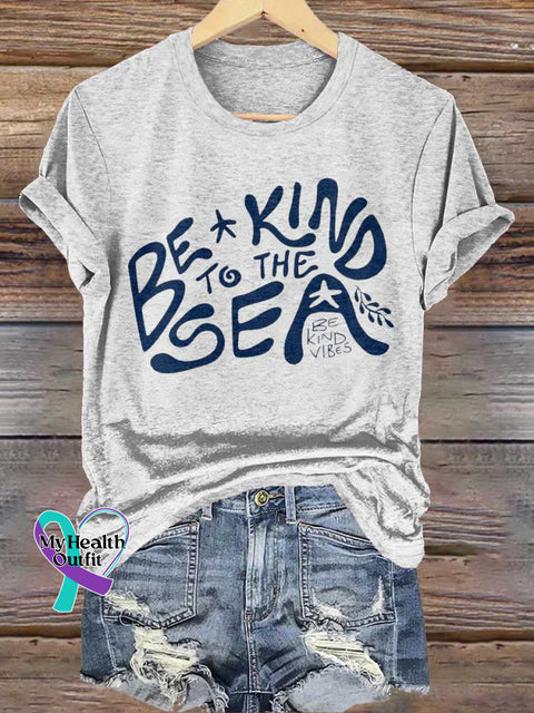 Be Kind To The Sea BE KIND VIBES T-shirt White / S