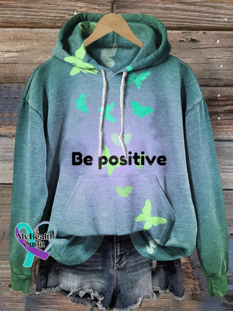 Be Positive Gradient Printed Casual Hoodie Multicolor / S