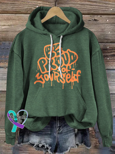 Be Pround Yourself Casual Hoodie Green / S