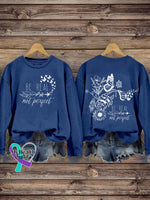 Be Real Not Perfect Self Love Casual Print Sweatshirt Blue / S