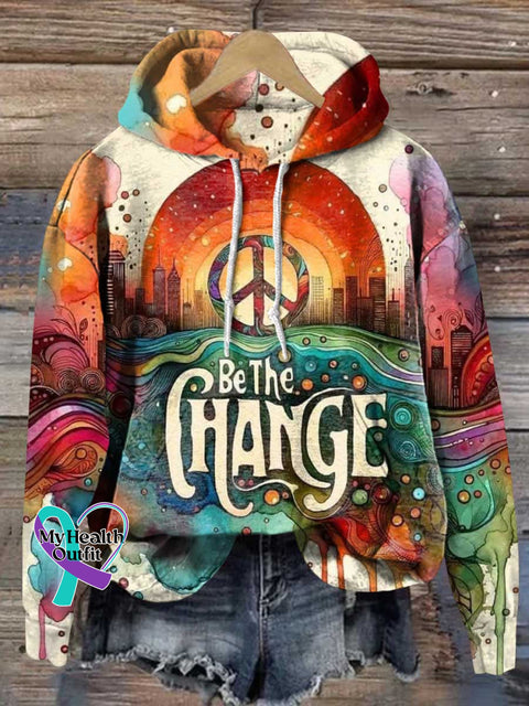 Be The Change Casual Hoodie Sweatshirt Multicolor / S