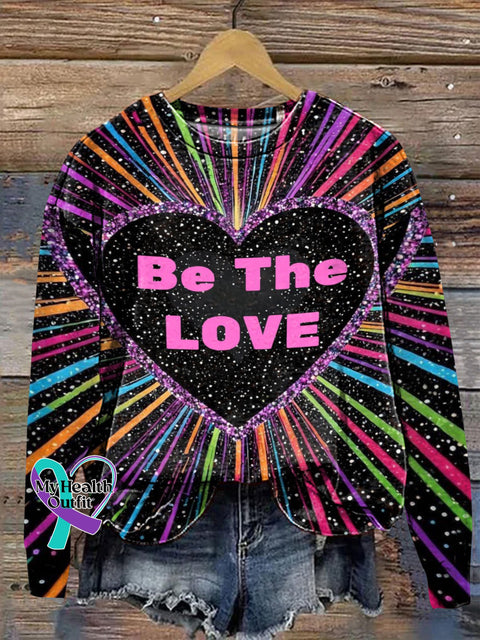 Be The Love Printed Casual Sweatshirt Multicolor / S