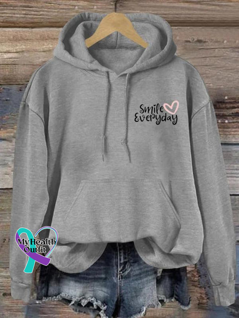 Be The Reason Someone Smiles Today Art Casual Hoodie Sweatshirt Grey / S