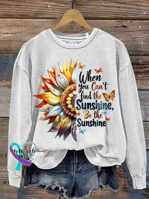 Be The Sunshine Art Casual Sweatshirt White / S