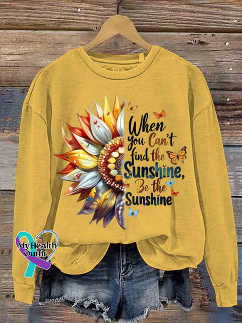 Be The Sunshine Art Casual Sweatshirt Yellow / S