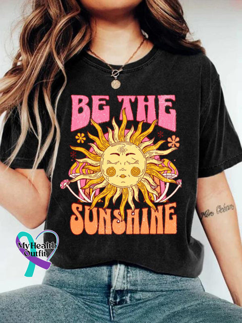 Be The Sunshine Art T-shirt Black / S