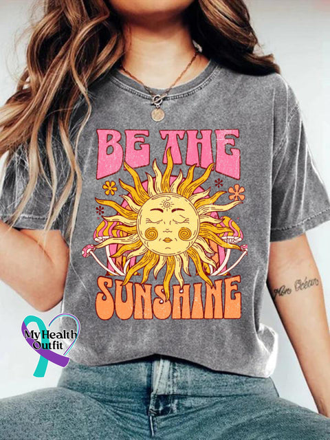 Be The Sunshine Art T-shirt Gray / S