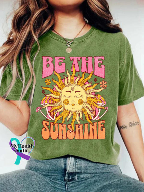 Be The Sunshine Art T-shirt Green / S