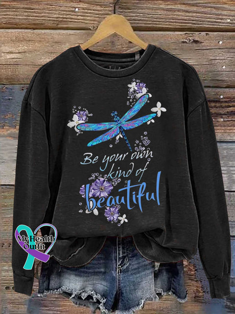 Be Your Own Kind of Beautiful Dragonfly Casual Sweatshirt Black / S
