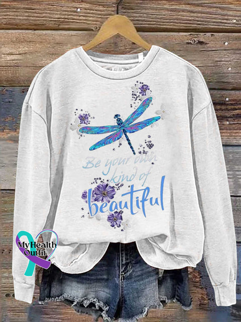 Be Your Own Kind of Beautiful Dragonfly Casual Sweatshirt White / S