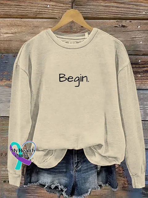 Begin. Print Casual Sweatshirt Sand / S