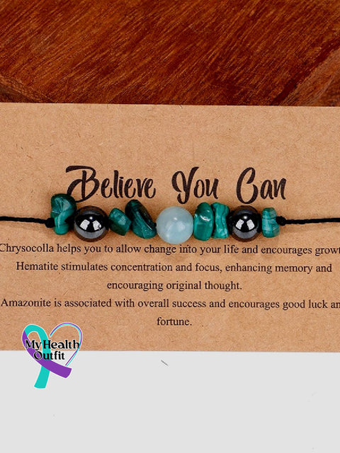 Believe You Can Stone Bead Set Meaning Gift Bracelet