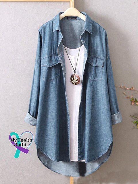 Blue Casual Loose Shirt / S