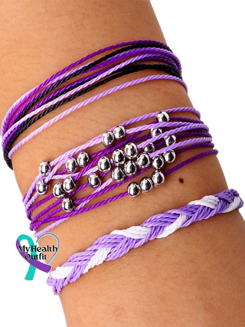 Boho Handmade Rope Set Chain Purple / One-Size