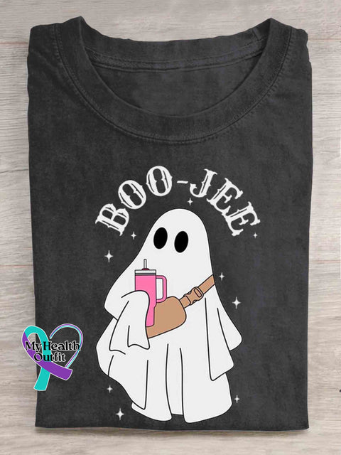 Boo-Jee Ghost Halloween T-Shirt Black / S