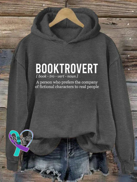 Booktrovert Hoodie Dark Grey / S