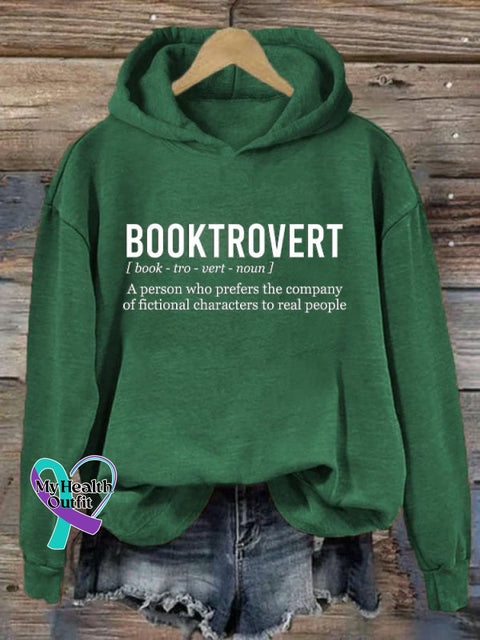 Booktrovert Hoodie Green / S