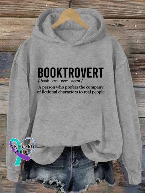 Booktrovert Hoodie Grey / S