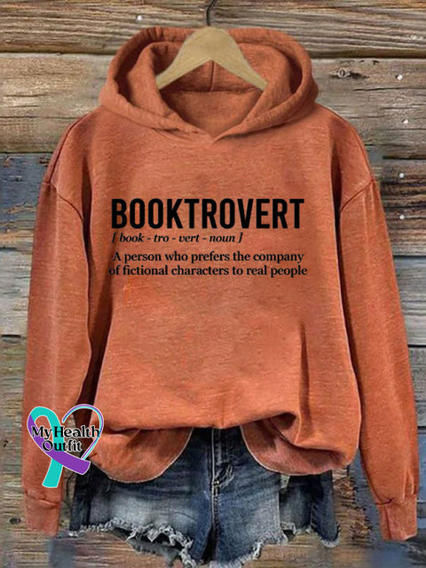 Booktrovert Hoodie Orange / S