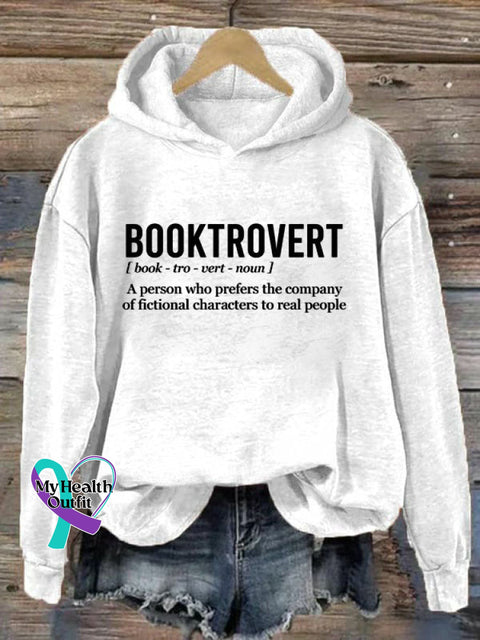 Booktrovert Hoodie White / S