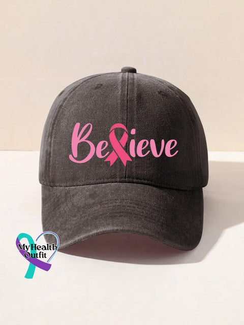 Breast Cancer Awareness Art Baseball Cap Brown / Onesize